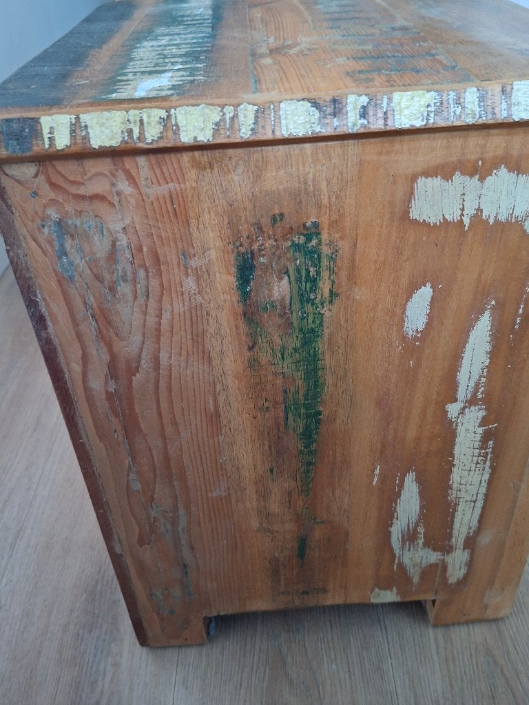Nachtkastjes van gerecycled hout - set van 2, Huis en Inrichting, Ophalen, Minder dan 45 cm, Zo goed als nieuw, Minder dan 55 cm