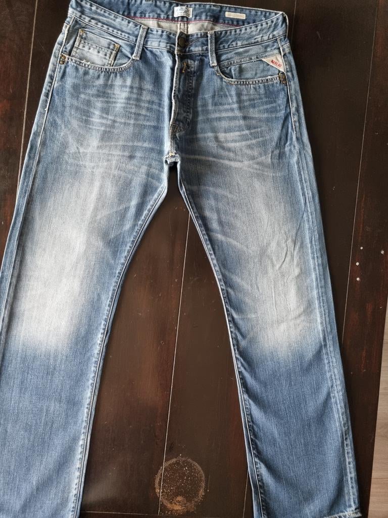 CLASSIC VINTAGE REPLAY BILLSTRONG REGULAR STRAIGHT 34/32, Blauw, REPLAY, Ophalen of Verzenden, Zo goed als nieuw