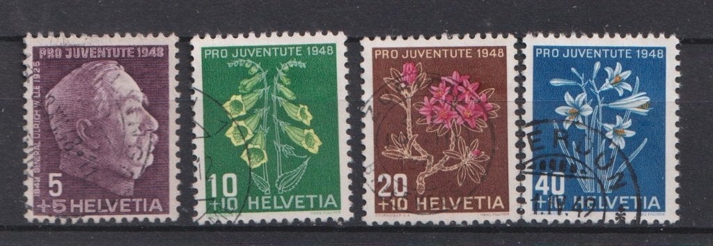 Zwitserland 1948; Pro Juventute, Michel 514-517, gest., Postzegels en Munten, Ophalen of Verzenden, Gestempeld