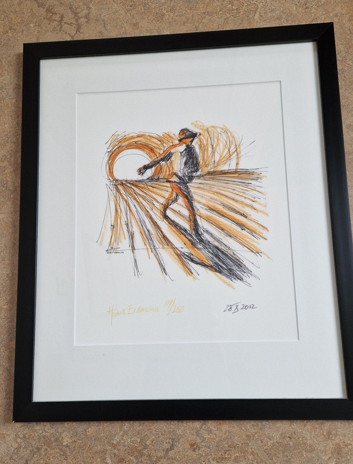 Schilderij de zaaier - Hans Erdmann, Antiek en Kunst, Ophalen of Verzenden