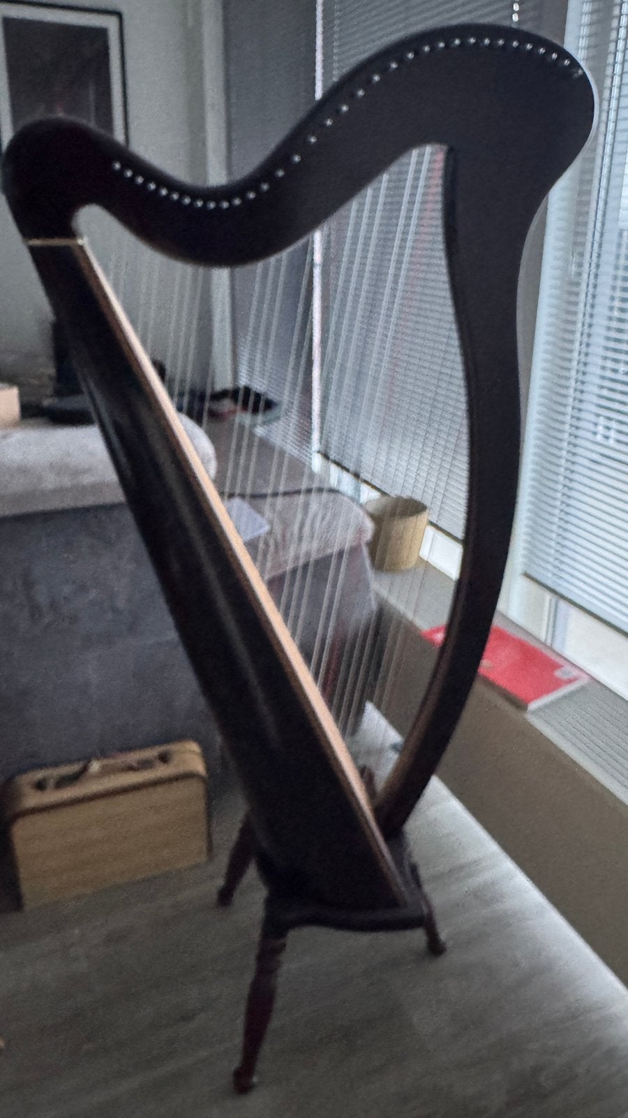 Aoyama 130 B harp 34 snaren met levers, incl. stemapparaat, Muziek en Instrumenten, Ophalen of Verzenden, Gebruikt