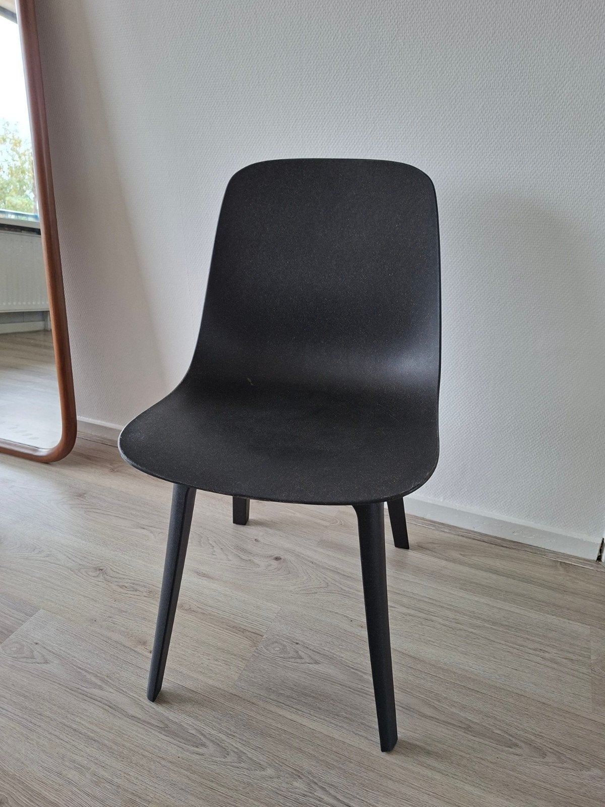 Eetkamerstoel Odger Ikea 4 stuks, Ophalen, Kunststof, Zwart, Nieuw