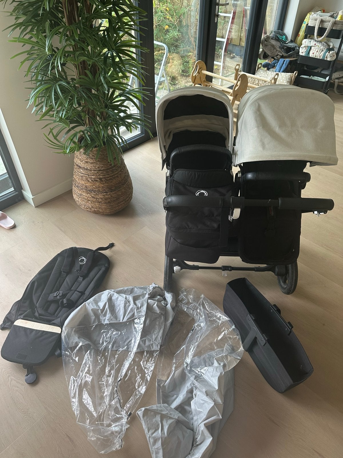 Bugaboo Donkey 3 Duo/mono Kinderwagen beige/grijs, Kinderen en Baby's, Kinderwagens en Combinaties, Gebruikt, Ophalen, Kinderwagen