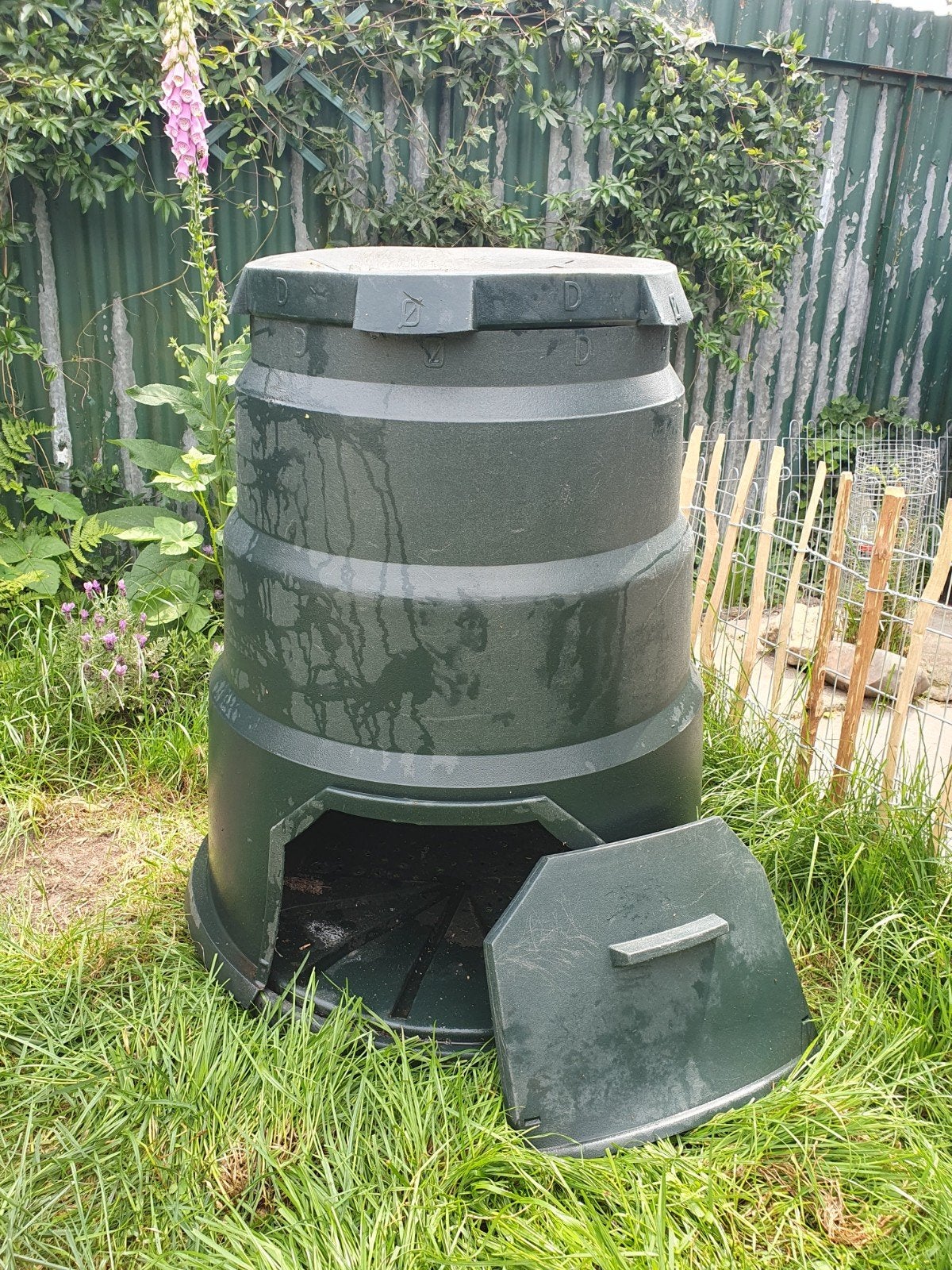 Groene compostbak voor tuin en GFT-afval, Ophalen, Gebruikt