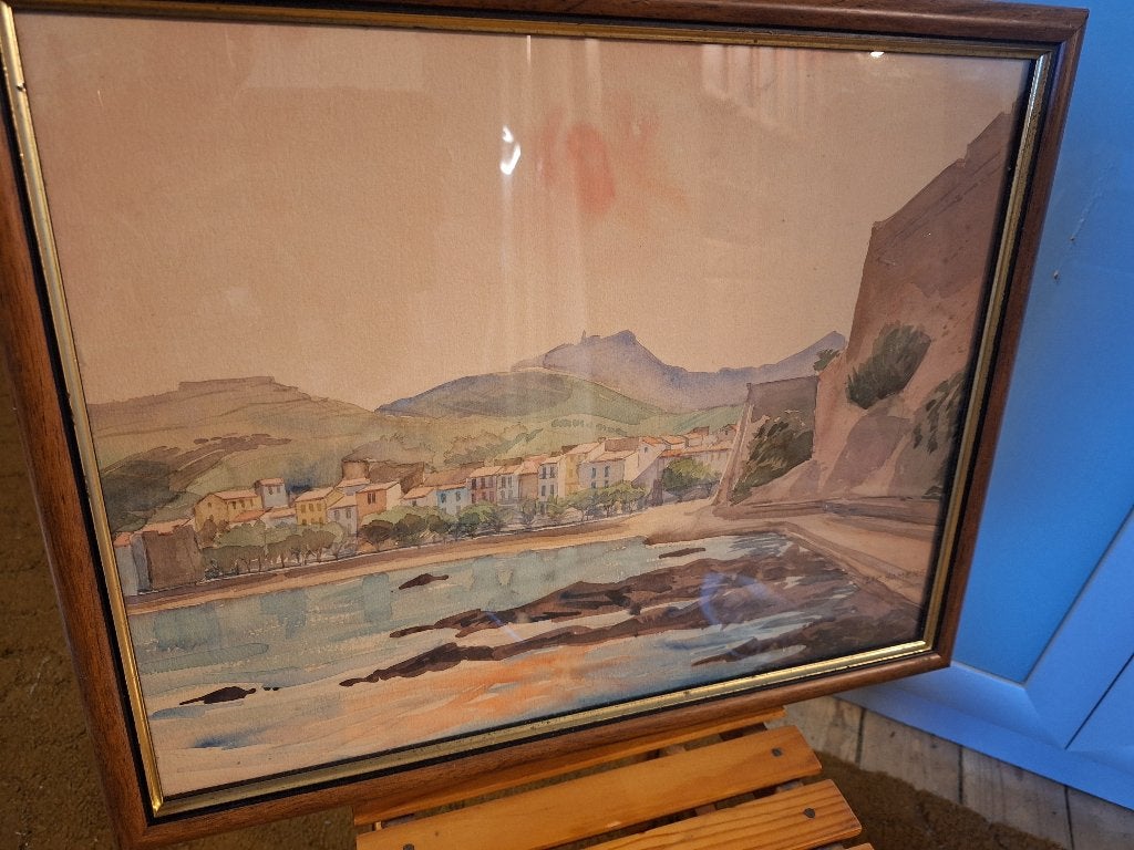 Ets schilderij, Ophalen of Verzenden, Landschap, Ets, Gesigneerd