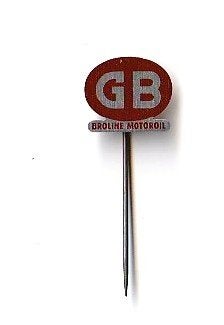 blikken speld GB Broline motor oil, Ophalen of Verzenden, Gebruikt, Overige onderwerpen, Speldje of Pin