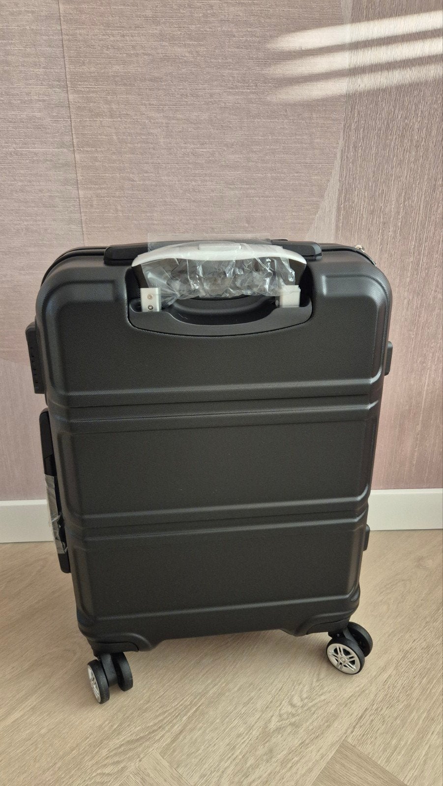 Nieuwe KONO Handbagage Koffer Zwart - 55x40x20.5 cm, Wieltjes, 50 tot 60 cm, Hard kunststof, Nieuw