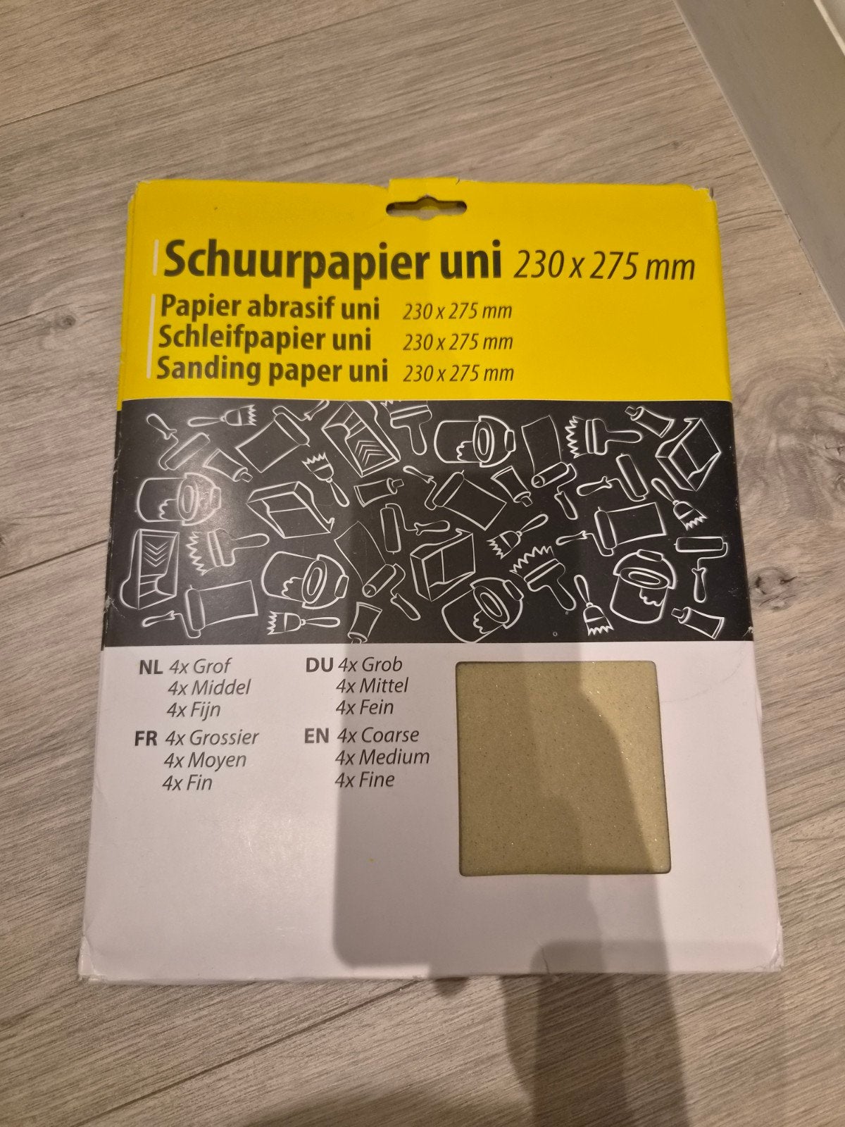 Schuurpapier uni 230 x 275 mm - 12 vellen, Ophalen, Nieuw, Overige typen