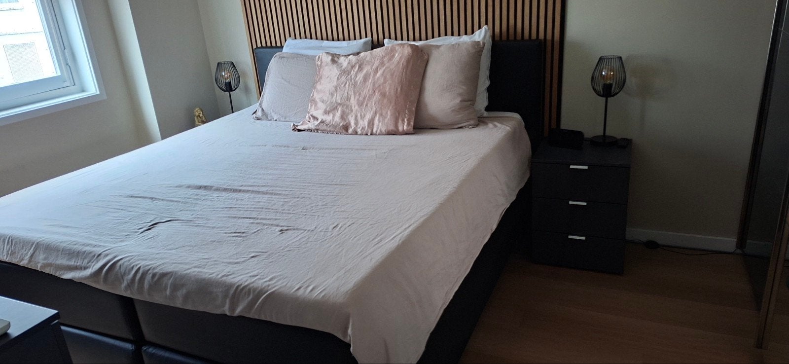 Tweepersoons boxspring electrische verstelbaar, Verstelbaar, Zwart, Tweepersoons, Ophalen of Verzenden