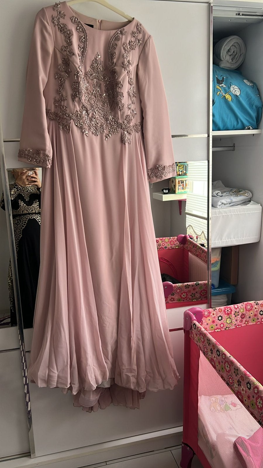 Gala jurk roze, Kleding | Dames, Ophalen, Galajurk, Maat 46/48 (XL) of groter, Zo goed als nieuw