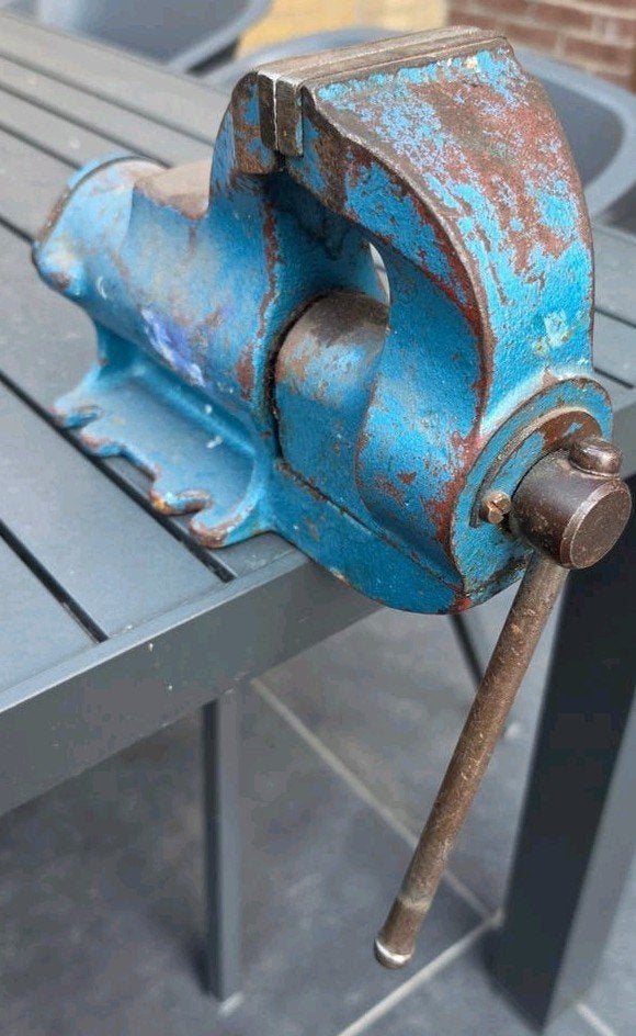 Bankschroef, Ophalen of Verzenden, Gebruikt, Minder dan 70 cm, Bankschroef