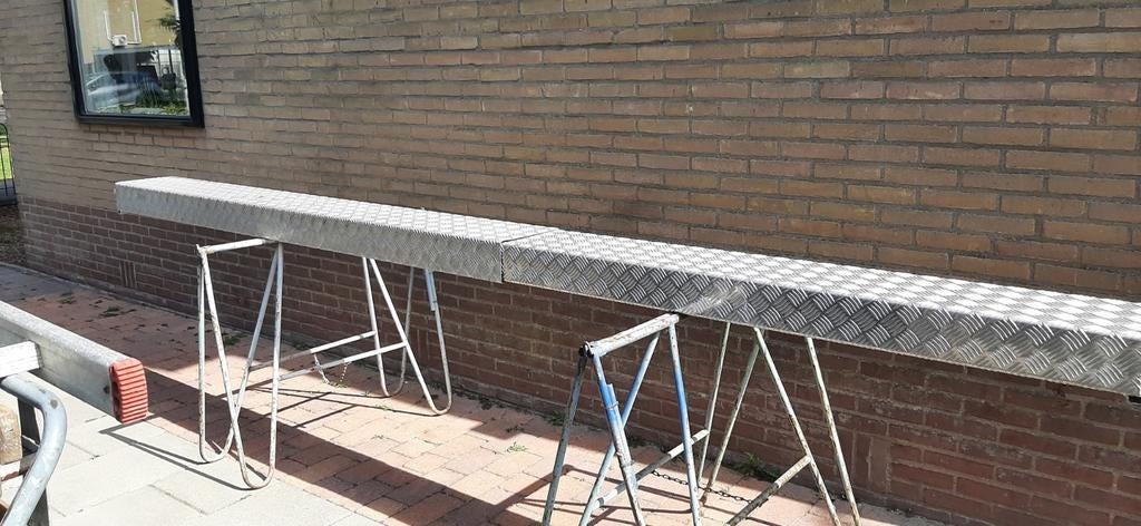 Aluminium uitschuif loopplank, Ophalen, Overige typen, 5 meter of hoger