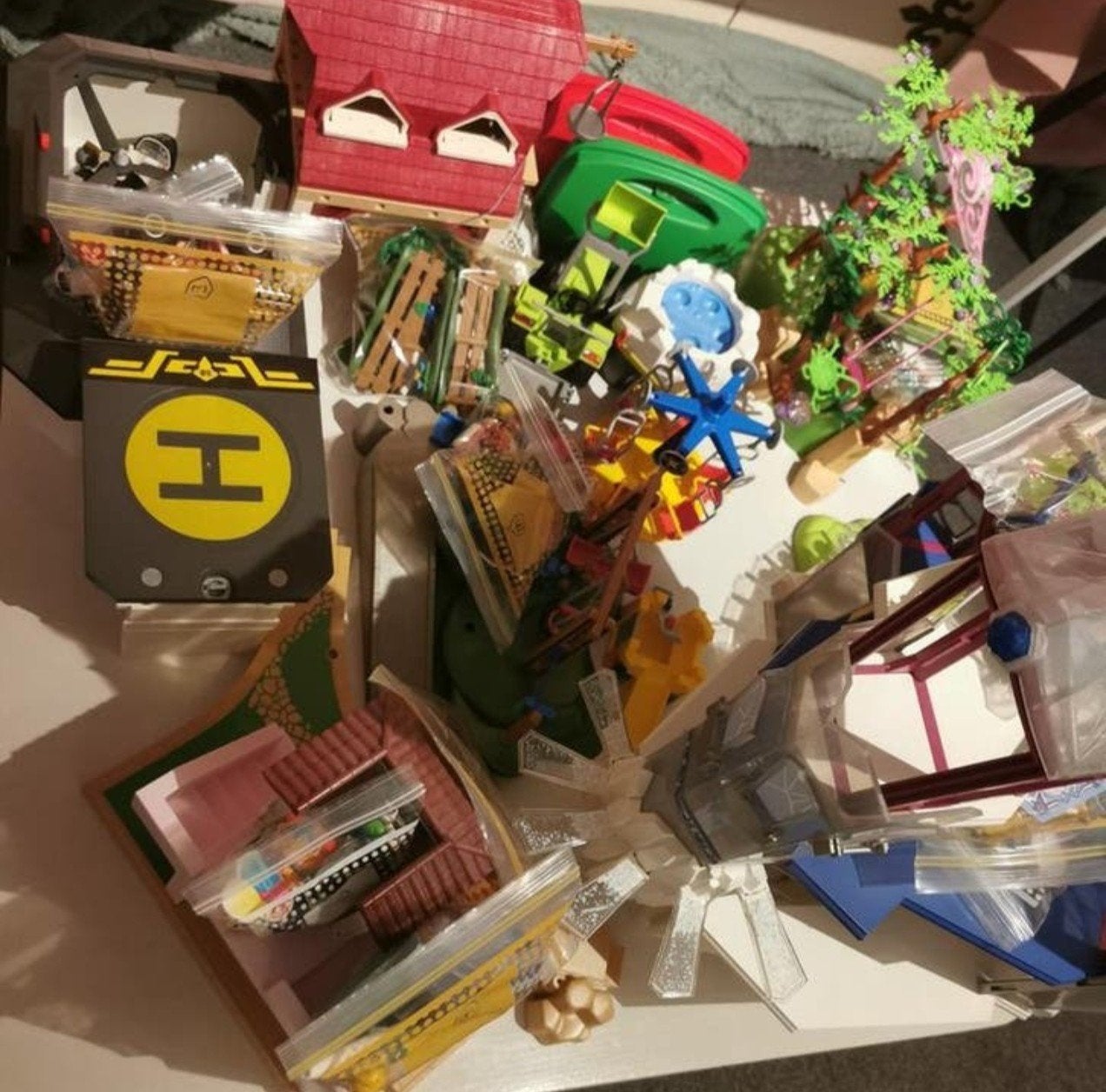 Grote Playmobil collectie met dozen en handleidingen, Ophalen, Gebruikt