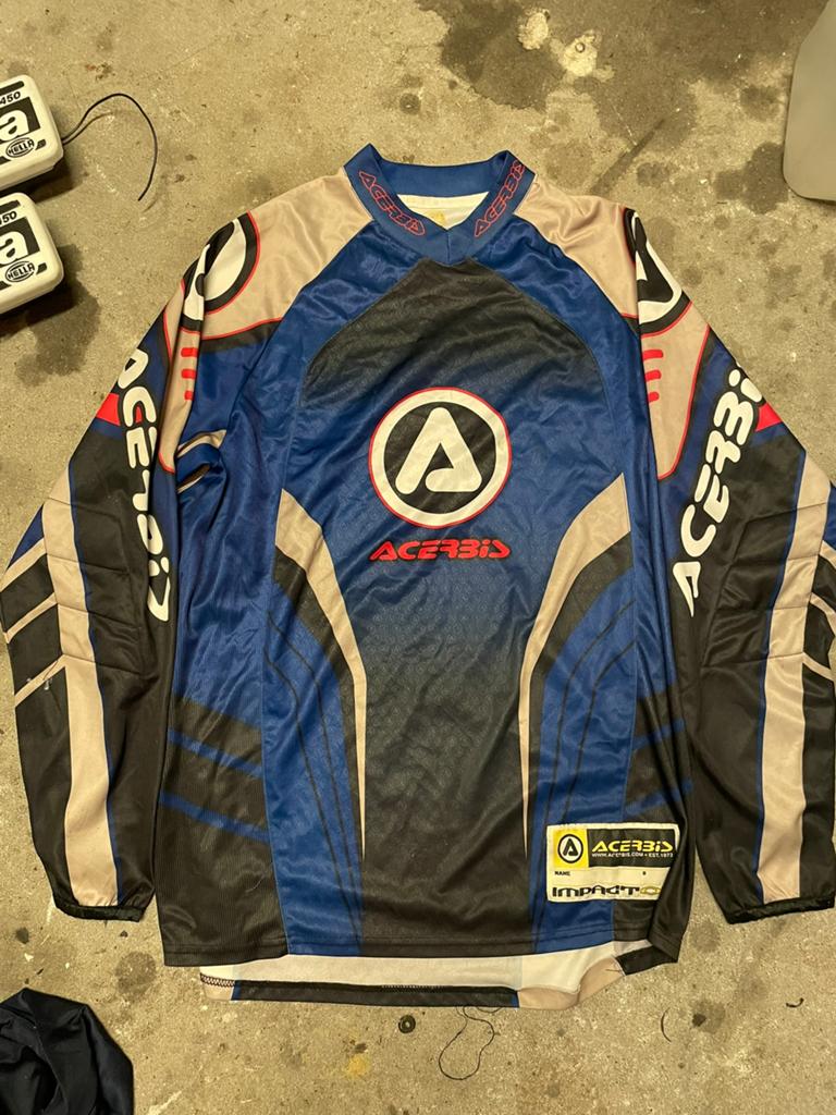 Acerbis cross enduro shirt jersey oranje blauw L, Ophalen of Verzenden, Tweedehands