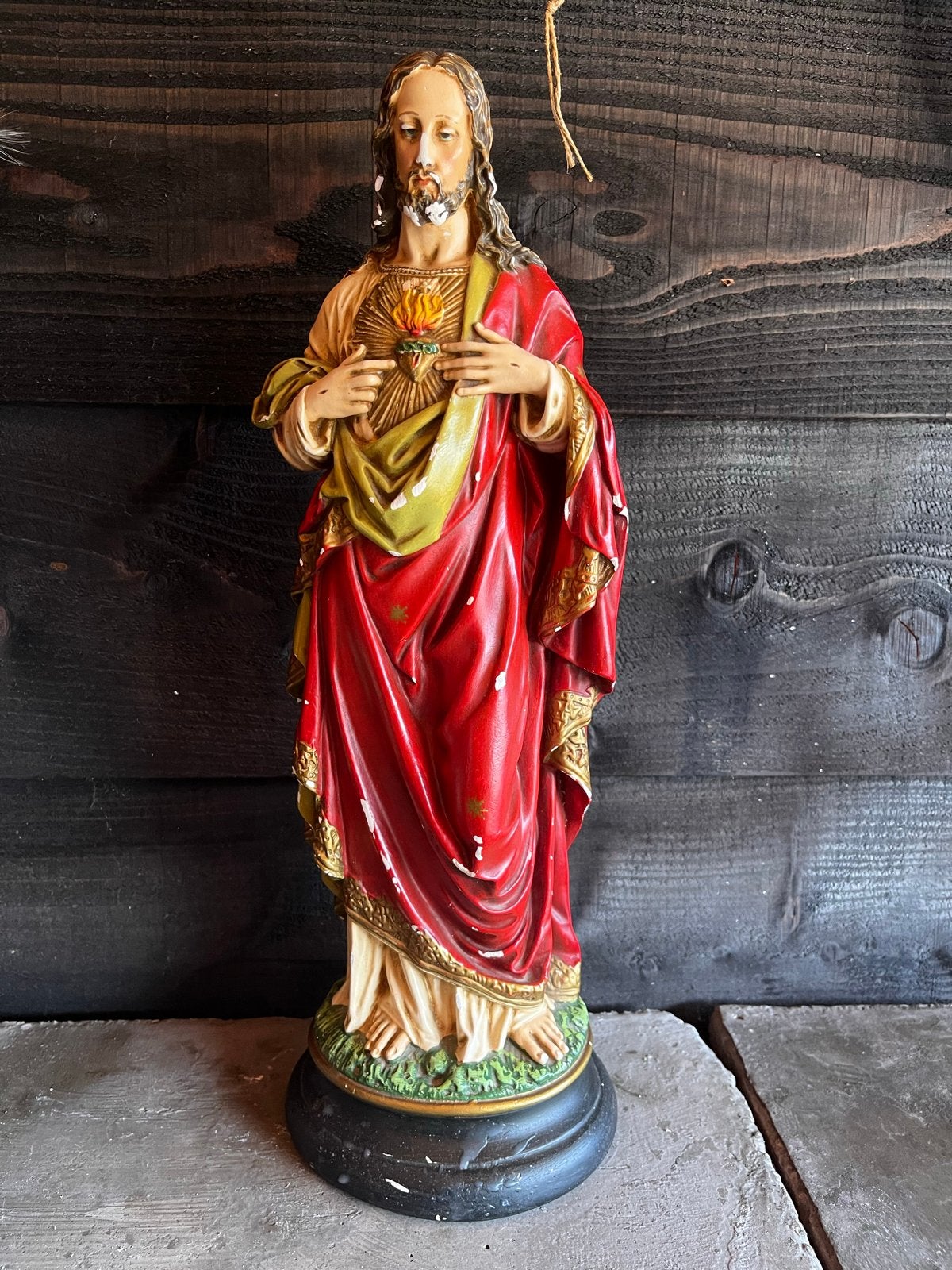 Jezus beeld 42cm - Heilig Hart - Religieus beeld, Antiek en Kunst, Antiek | Religie, Ophalen of Verzenden