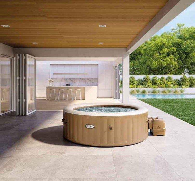 Intex PureSpa Bubble jacuzzi 6 pers, Ophalen, Zo goed als nieuw, Filter, Opblaasbaar