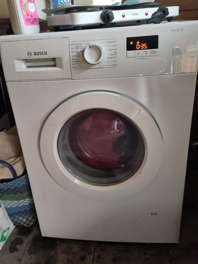 Wasmachine, Ophalen, Gebruikt, 1200 tot 1600 toeren, 85 tot 90 cm