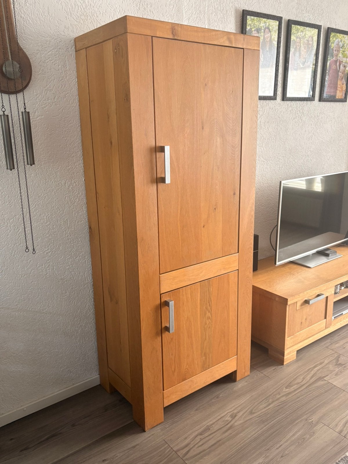 Stevige massief eiken kast, Ophalen, 50 tot 100 cm, Zo goed als nieuw, 150 tot 200 cm