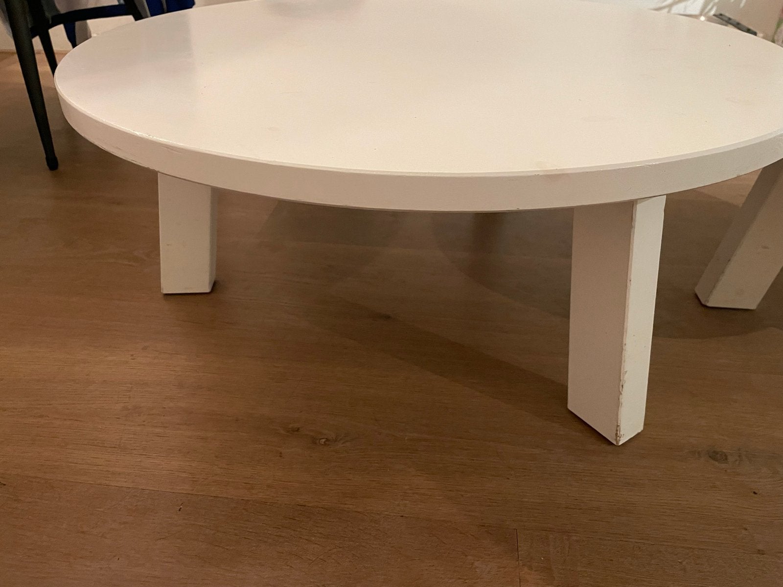 Set van 2 witte ronde salontafels, Ophalen, Gebruikt, Rond, 50 tot 100 cm