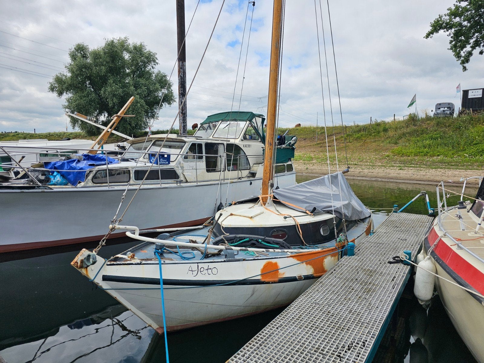 Dordtse Hoogaars zeilboot platbodem, Watersport en Boten, Ophalen of Verzenden, Platbodem