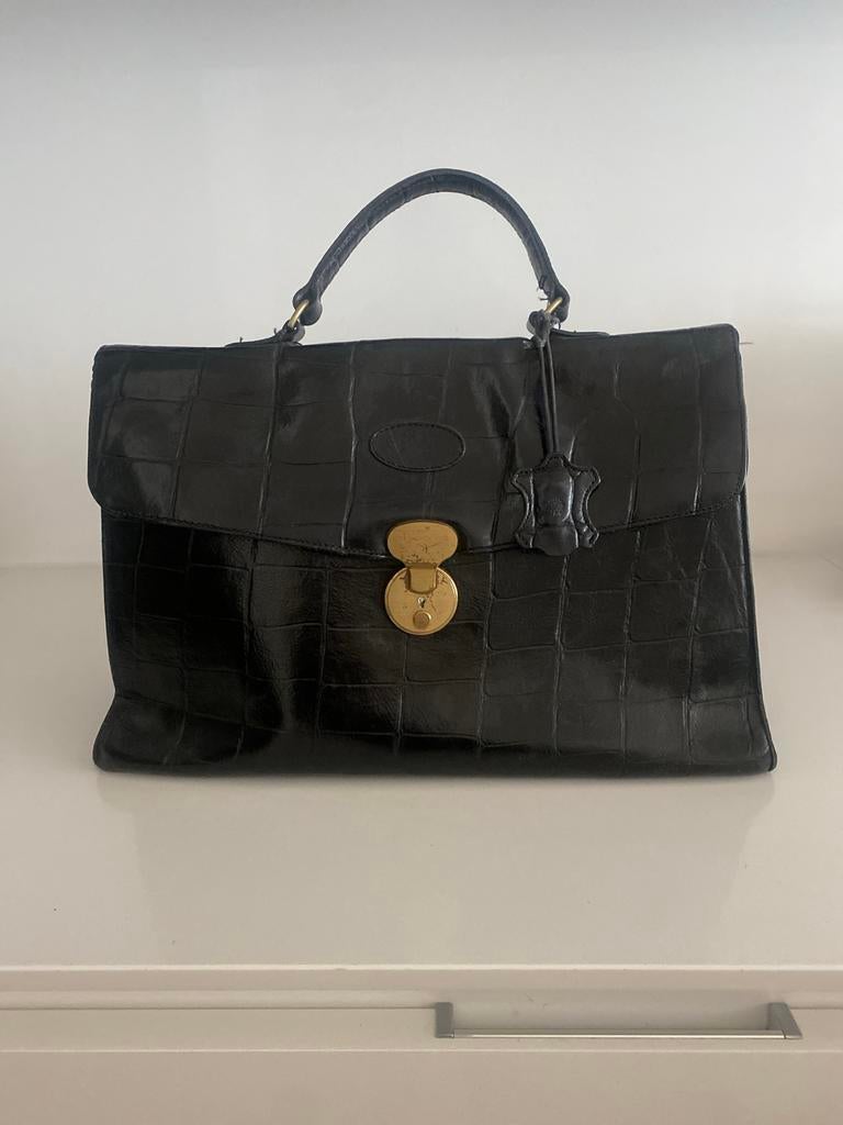 Originele Mulberry handtas zwart, Ophalen of Verzenden, Gebruikt, Zwart, Handtas