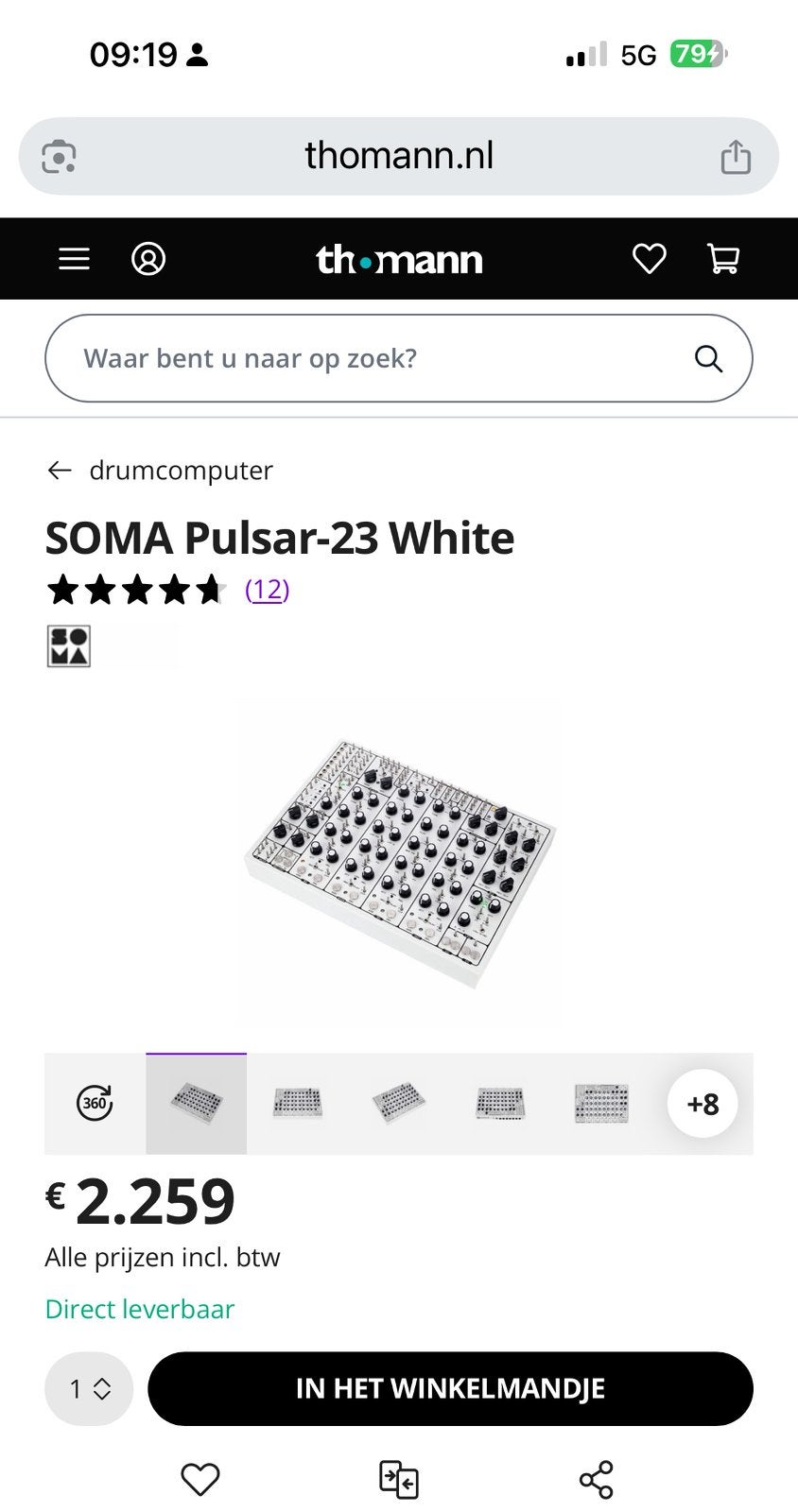 Soma pulstar 23 wit niet schroef, Ophalen of Verzenden, Zo goed als nieuw, Overige merken
