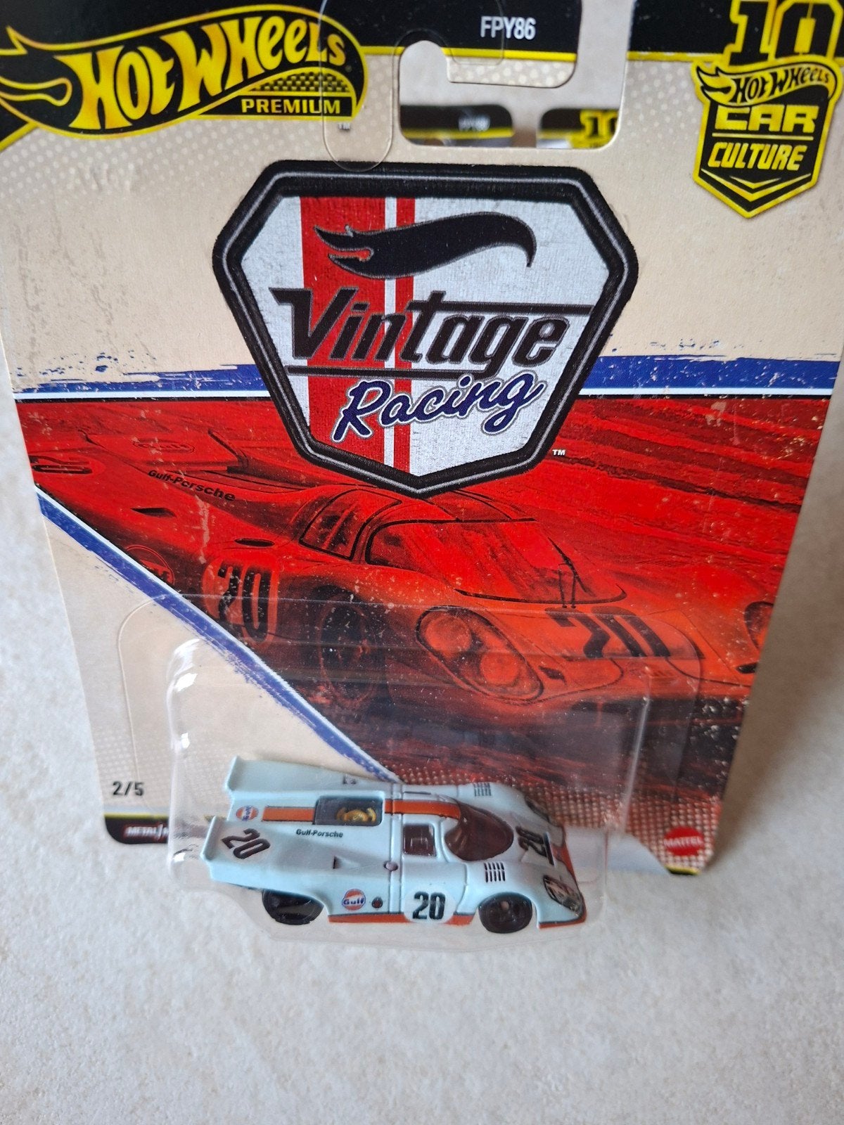 Hot Wheels Premium Car Culture Vintage Racing Gulf Porsche, Ophalen of Verzenden, Nieuw, Auto