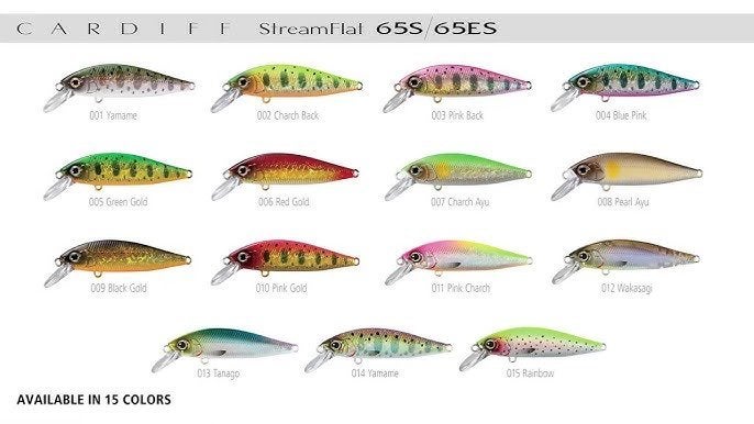 Shimano Cardiff Stream Flat 65ES 6,5cm 9,2g Spinning Nieuw., Watersport en Boten, Hengelsport | Roofvissen, Ophalen of Verzenden
