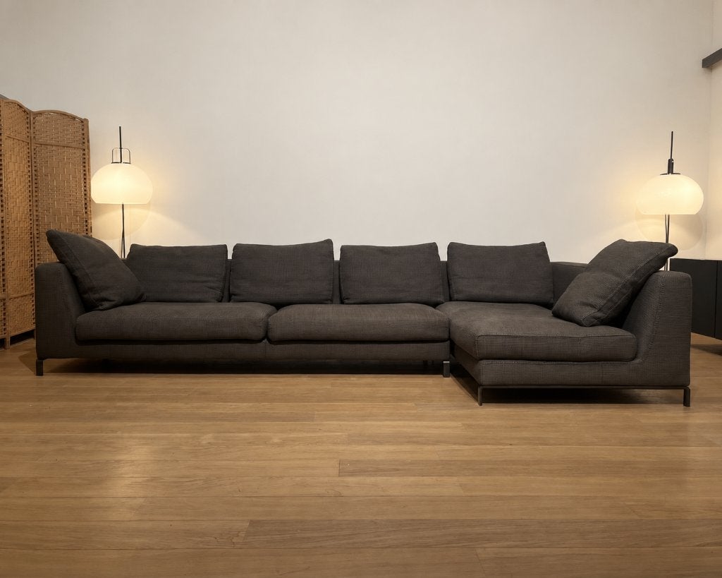 ZGAN B&B Italia Ray Hoekbank + GARANTIE, Minotti, Hoekbank, 300 cm of meer, Vierpersoons of meer