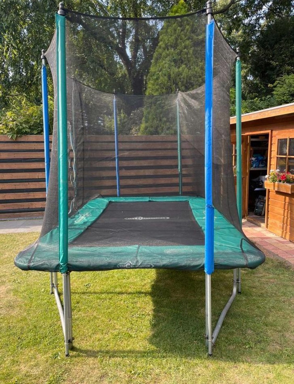 Trampoline Van Cranenbroek 210x300cm met veiligheidsnet, Ophalen, Gebruikt