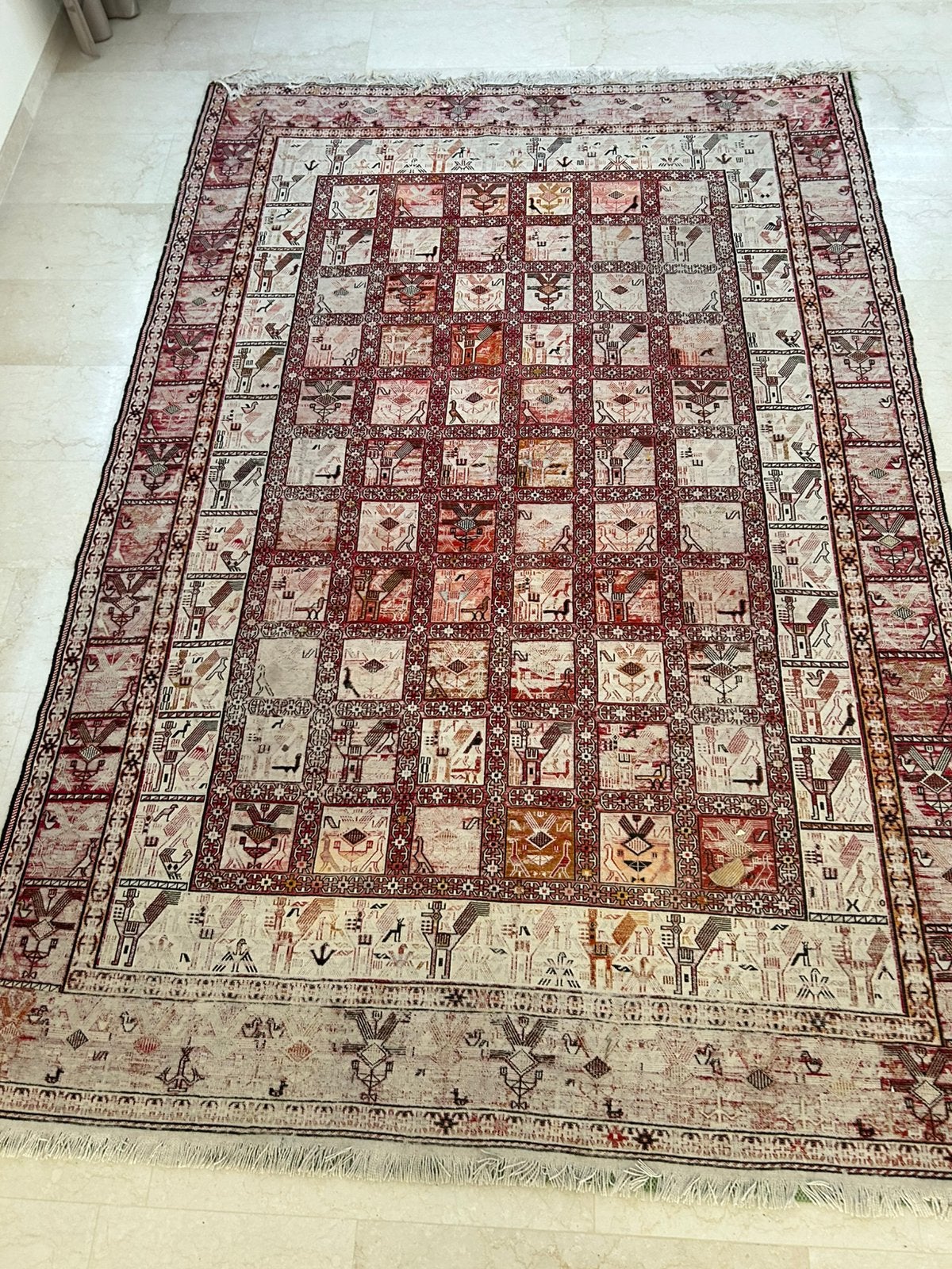 Handgeknoopt oosters tapijt 2.85x1.94 met onderkleed., 150 tot 200 cm, 200 cm of meer, Zo goed als nieuw, Rechthoekig