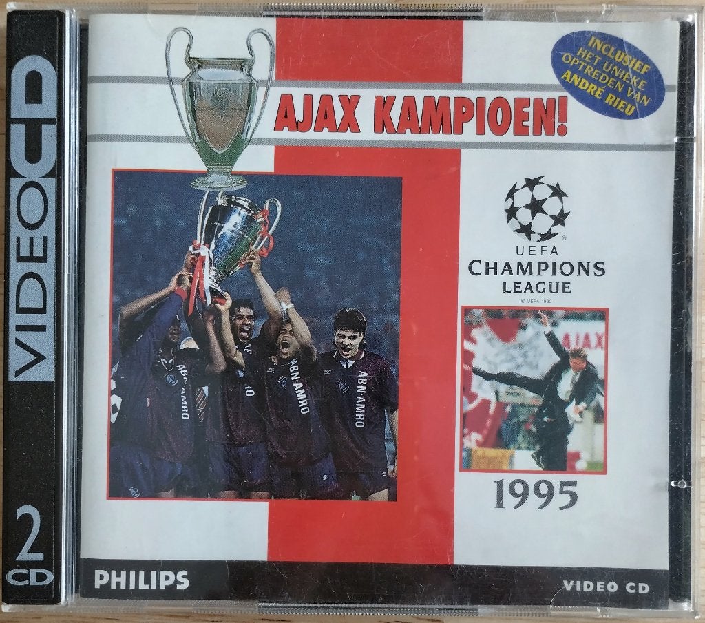 2CD-i / Video-CD Ajax Kampioen UEFA Champions League 1995, Verzamelen, Ophalen of Verzenden, Zo goed als nieuw, Ajax, Overige typen
