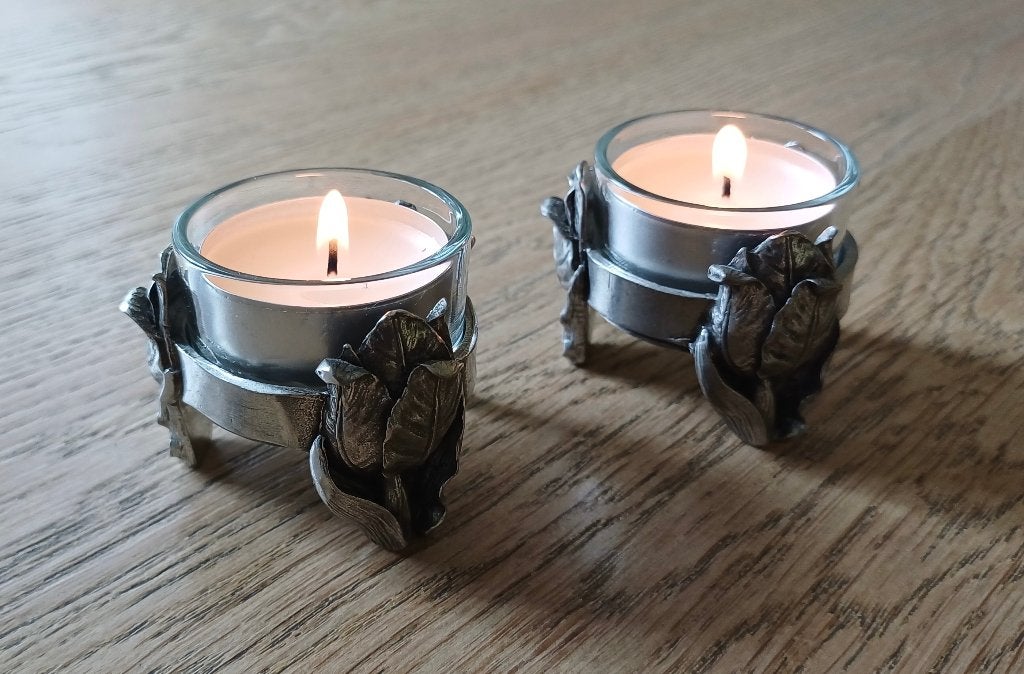 Tinnen waxinelichtje, Ophalen of Verzenden