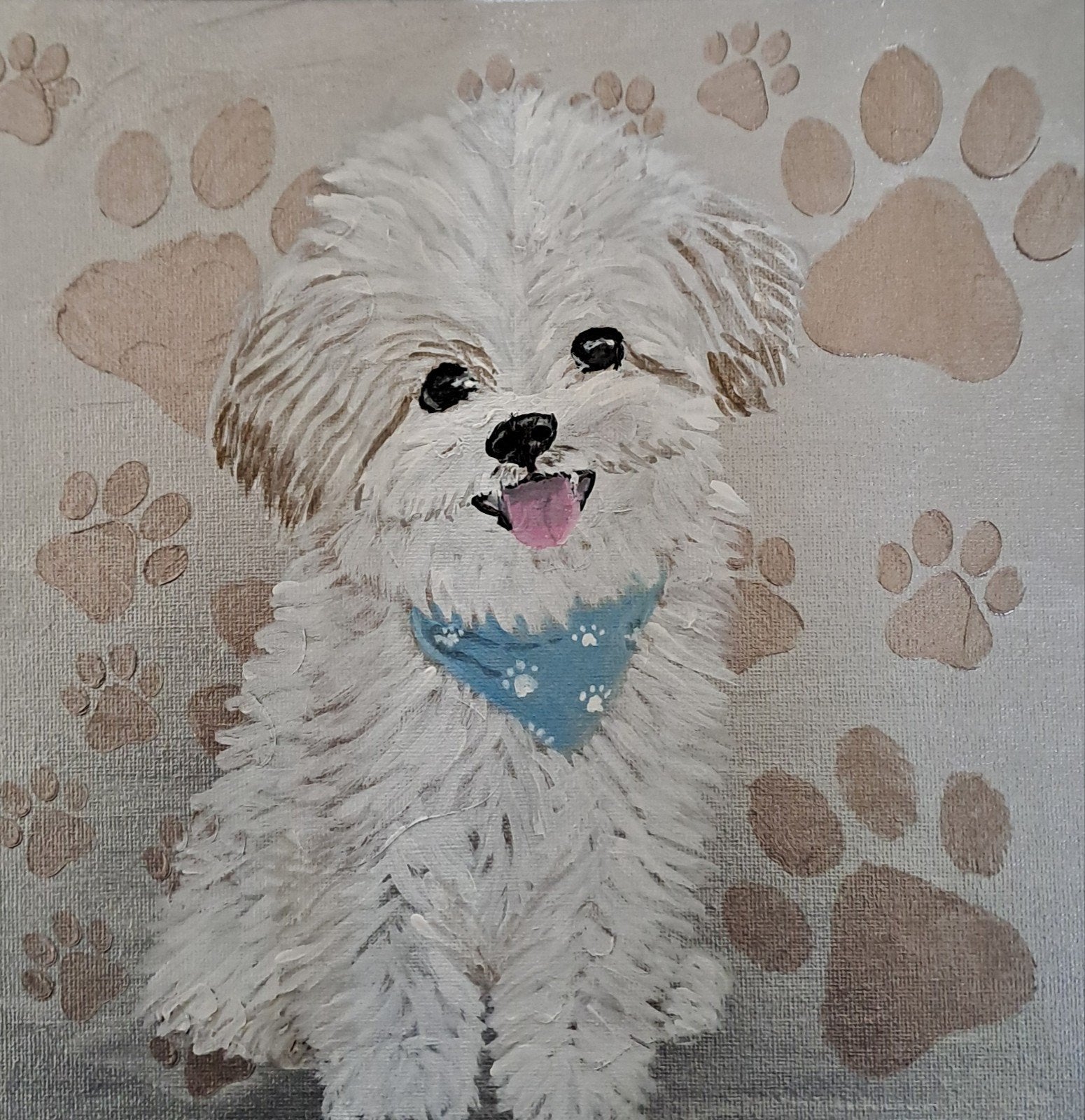 schilderij op dun canvas 25x25 cm, Ophalen of Verzenden, Nieuw