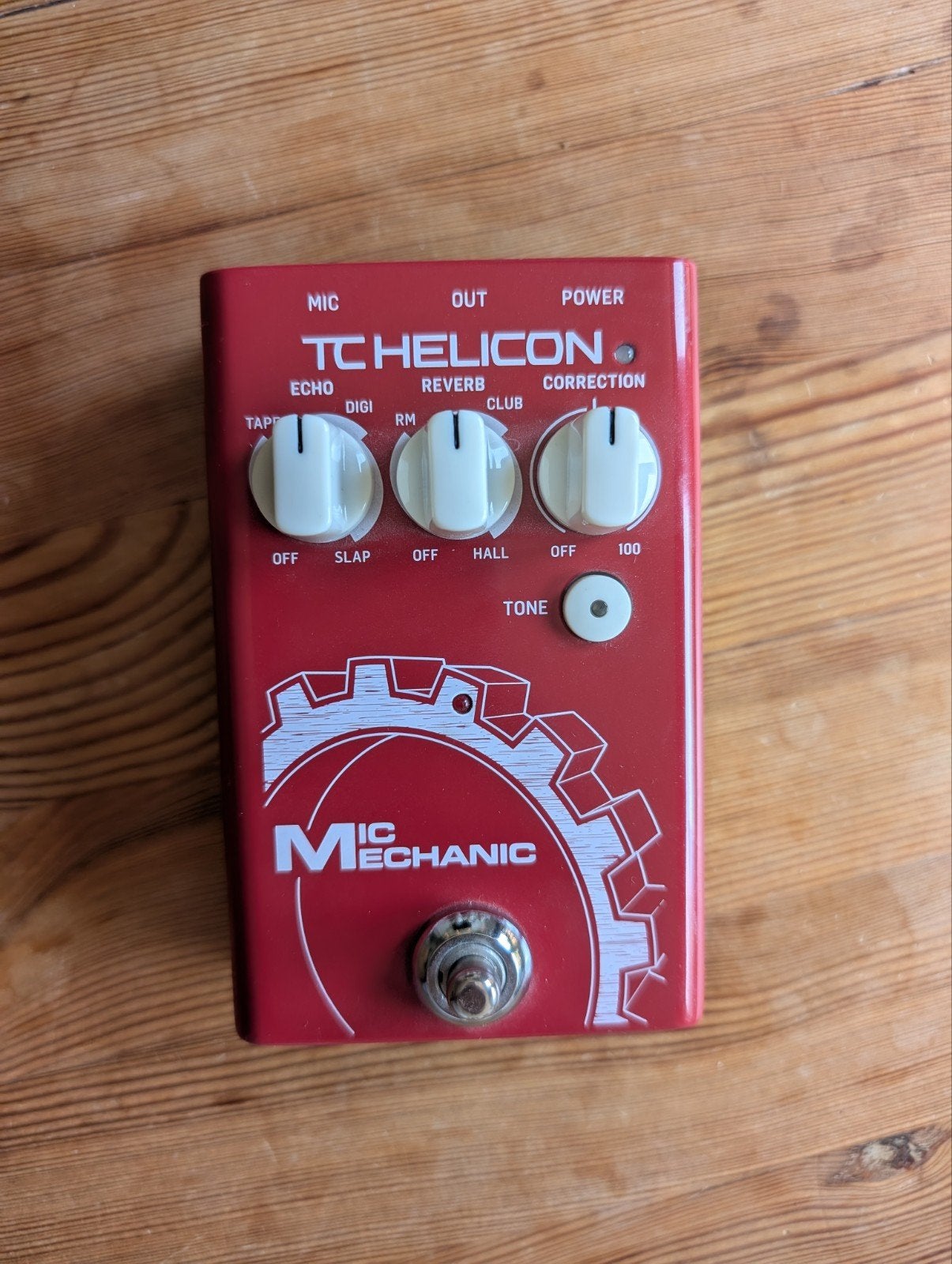 TC Helicon Mic Mechanic 2 Vocal Effectpedaal, Ophalen of Verzenden, Zo goed als nieuw, Delay of Echo
