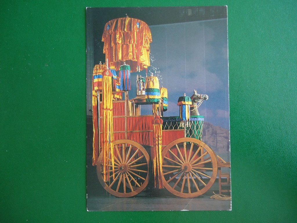 (1880) Kaart: Reconstructie van Mongoolse processiewagen, Verzenden, 1980 tot heden, Gelopen, Overige thema's