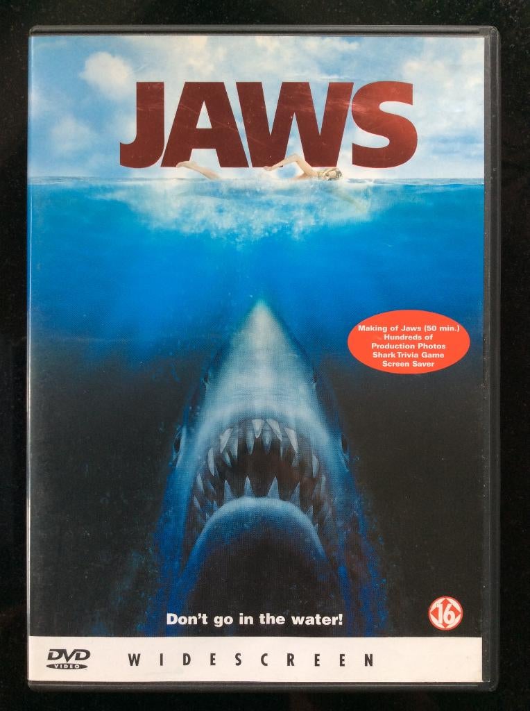 Jaws DVD, Vanaf 16 jaar, Ophalen of Verzenden, Zo goed als nieuw, Overige genres