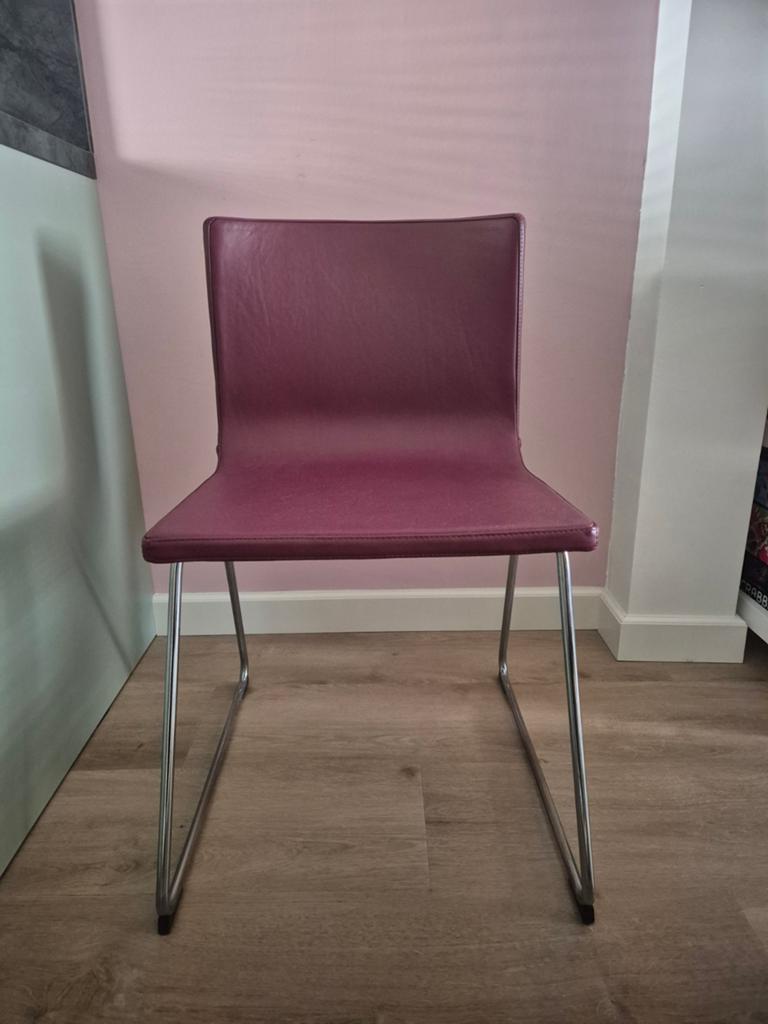 4 leren eetkamerstoelen Ikea Bernhard, Huis en Inrichting, Stoelen, Ophalen, Gebruikt, Vier