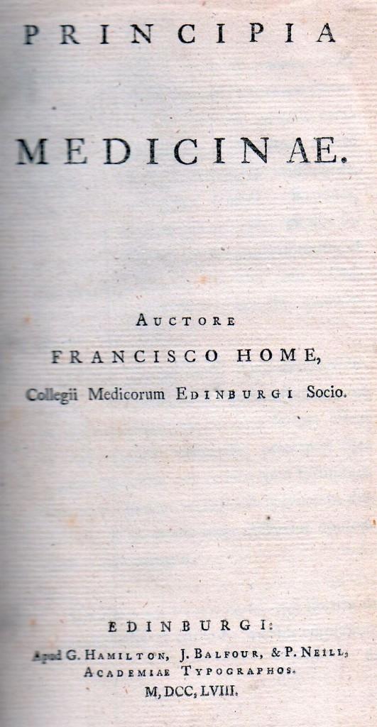 Home, Francis - Principia medicinae (1758 1st. ed.), Antiek en Kunst, Antiek | Boeken en Bijbels, Ophalen of Verzenden
