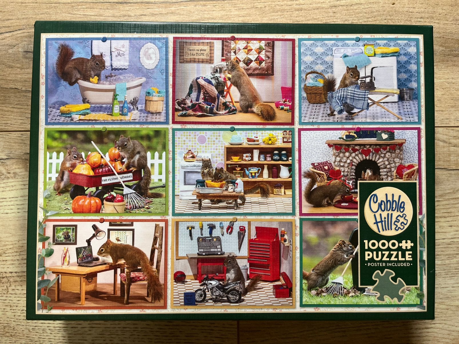 Cobble Hill puzzel 1000 stukjes Squarrels at Home, Hobby en Vrije tijd, Ophalen of Verzenden, 500 t/m 1500 stukjes, Zo goed als nieuw