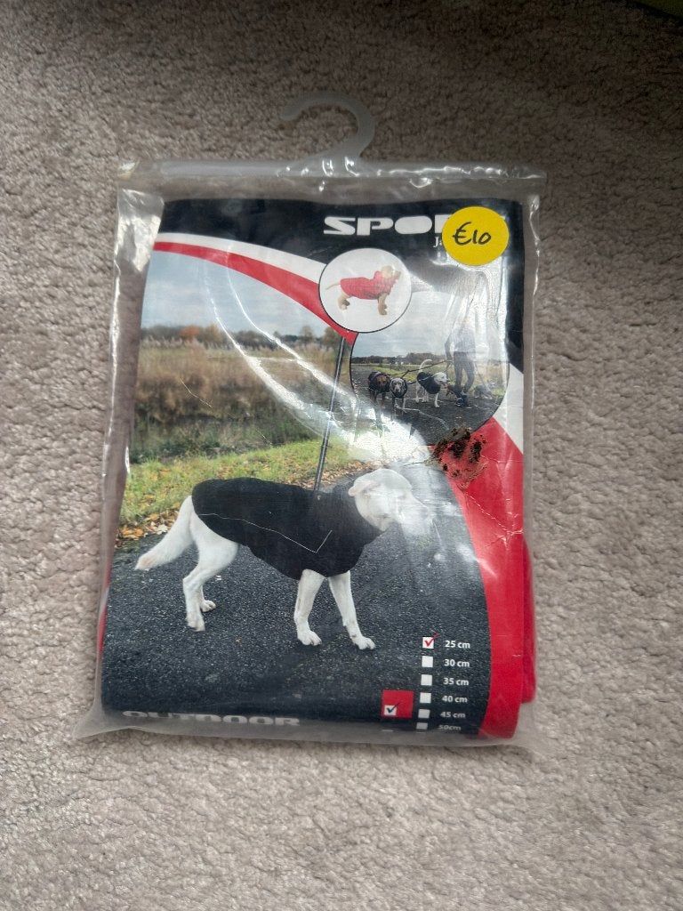 Nieuwe honden jas fleece rood 25cm, Dieren en Toebehoren, Overige maten, Overige merken, Gevoerd, Nieuw