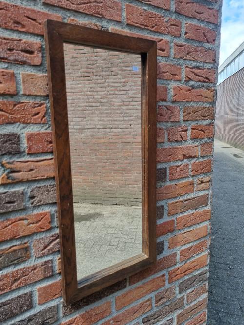 spiegel vintage eikenhout langwerpig, Ophalen of Verzenden, 'T Olde Gre-j, Info@toldegrej.nl, Endepoelstraat 20f Didam