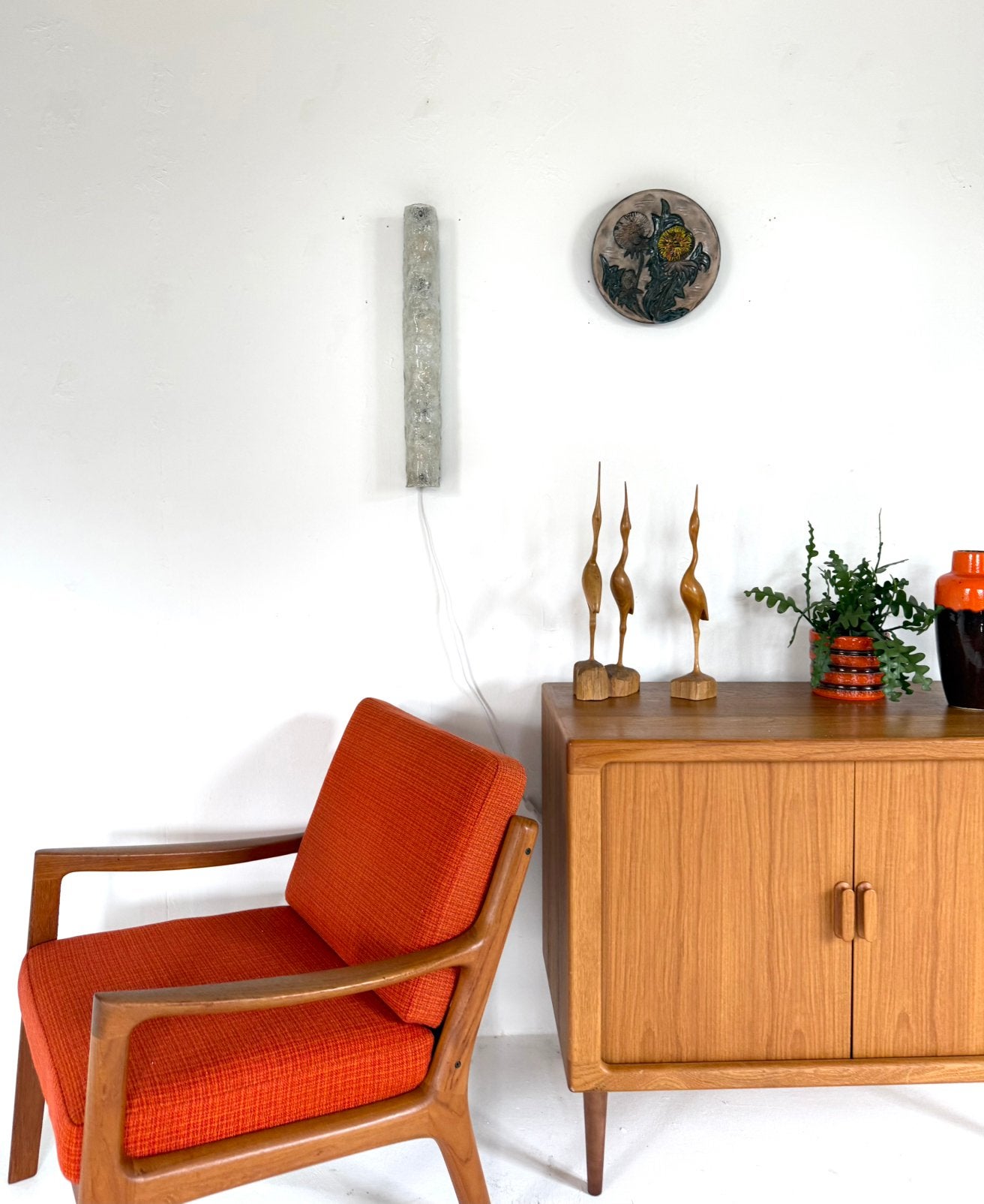 Vintage ijsglazen wandlamp, Hillebrand ‘70, Hillebrand, Grijs, E14 (klein), Ophalen of Verzenden
