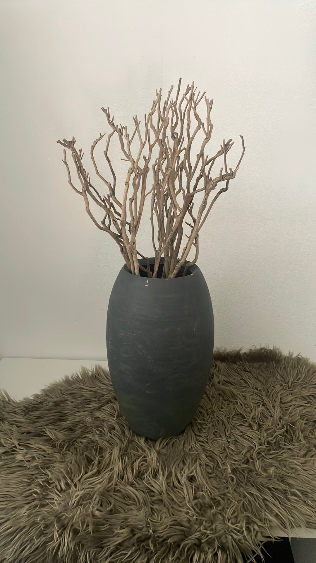 Grote stenen pot / vaas, Gebruikt, 45 cm, Ophalen of Verzenden, Grijs