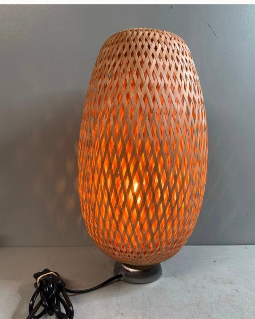 Ikea boja lamp zgan, Ophalen, Natuurlijk materiaal, E14 (klein), Zo goed als nieuw