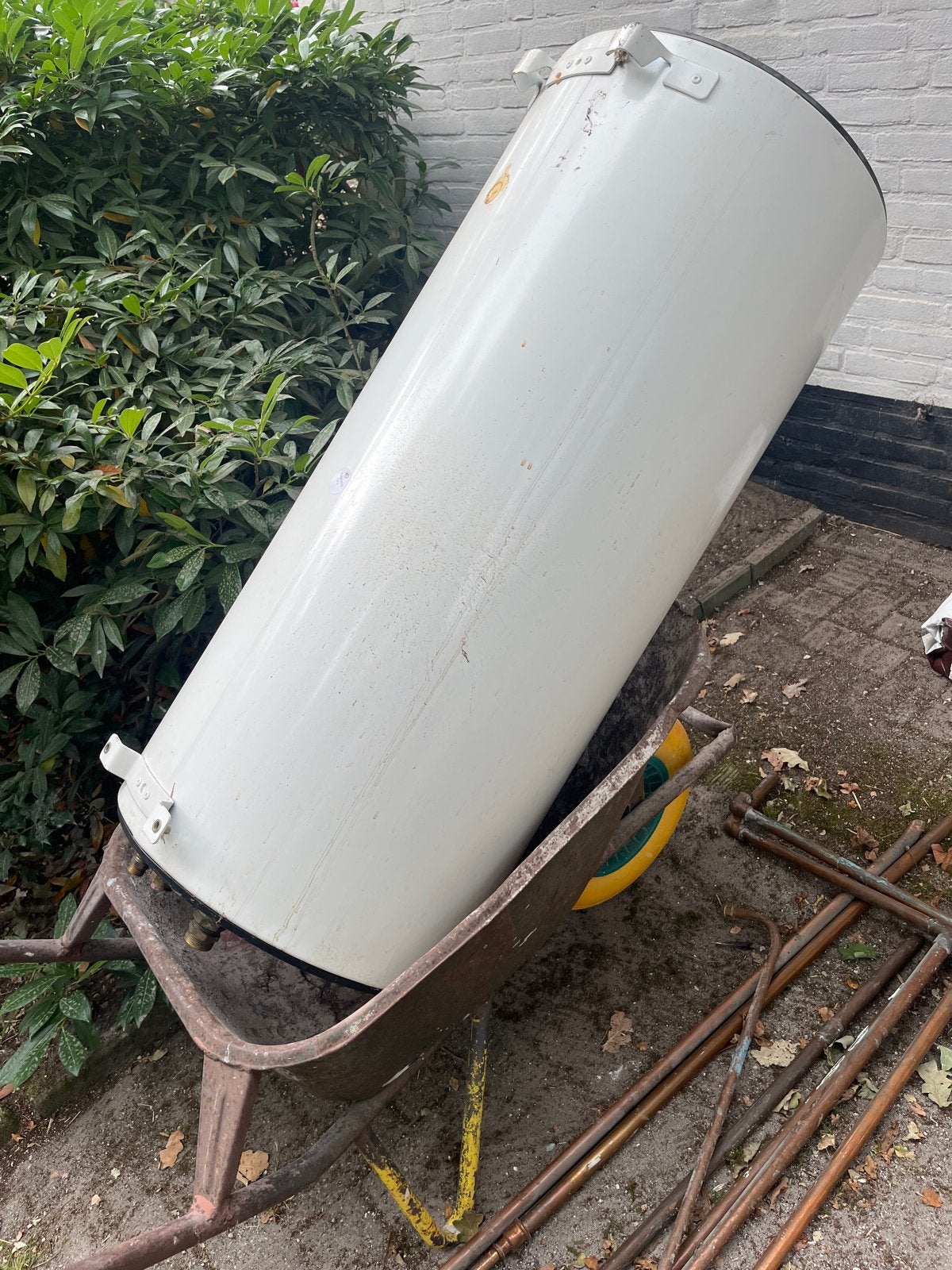 Indirect gestoolte boiler 120L, 40kW, Doe-het-zelf en Verbouw, Ophalen, Gebruikt, Cv-ketel of Combi-ketel, 60 tot 150 cm