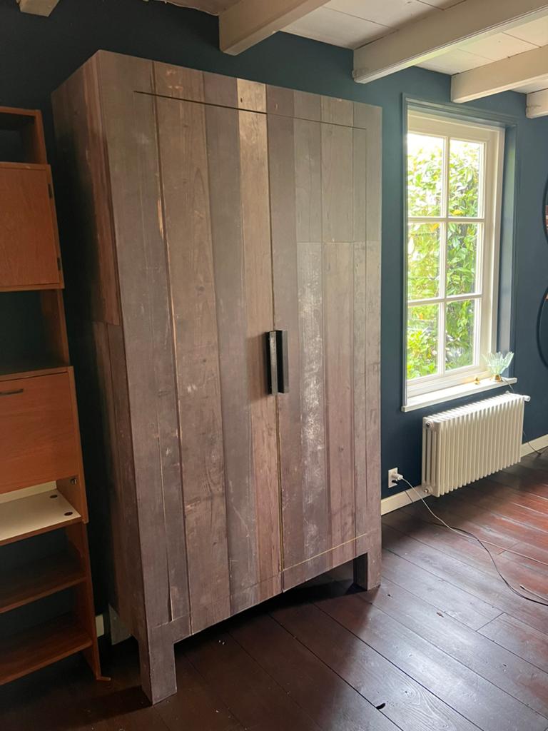 Kast  piet hein eek behang, Ophalen, Met plank(en), 100 tot 150 cm, 200 cm of meer