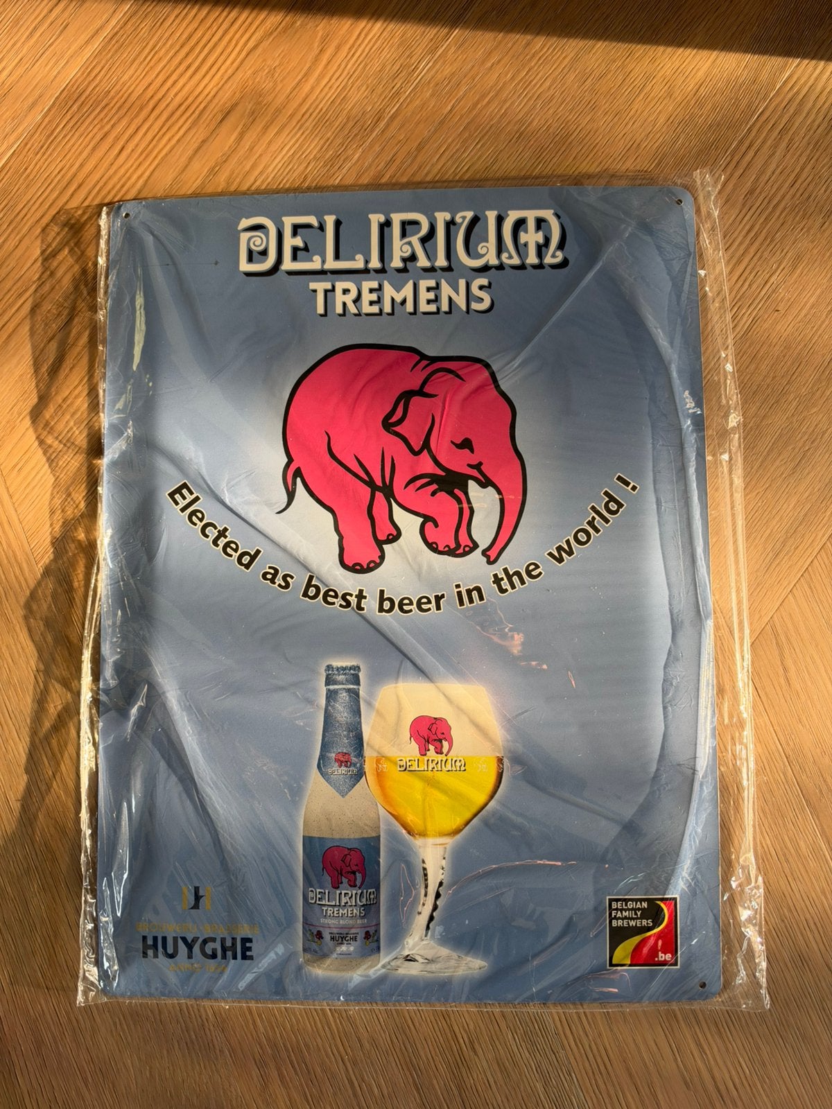 Delirium Tremens metalen reclamebord (39x29cm) - NIEUW, Ophalen of Verzenden, Nieuw, Reclamebord, Plaat of Schild, Overige merken