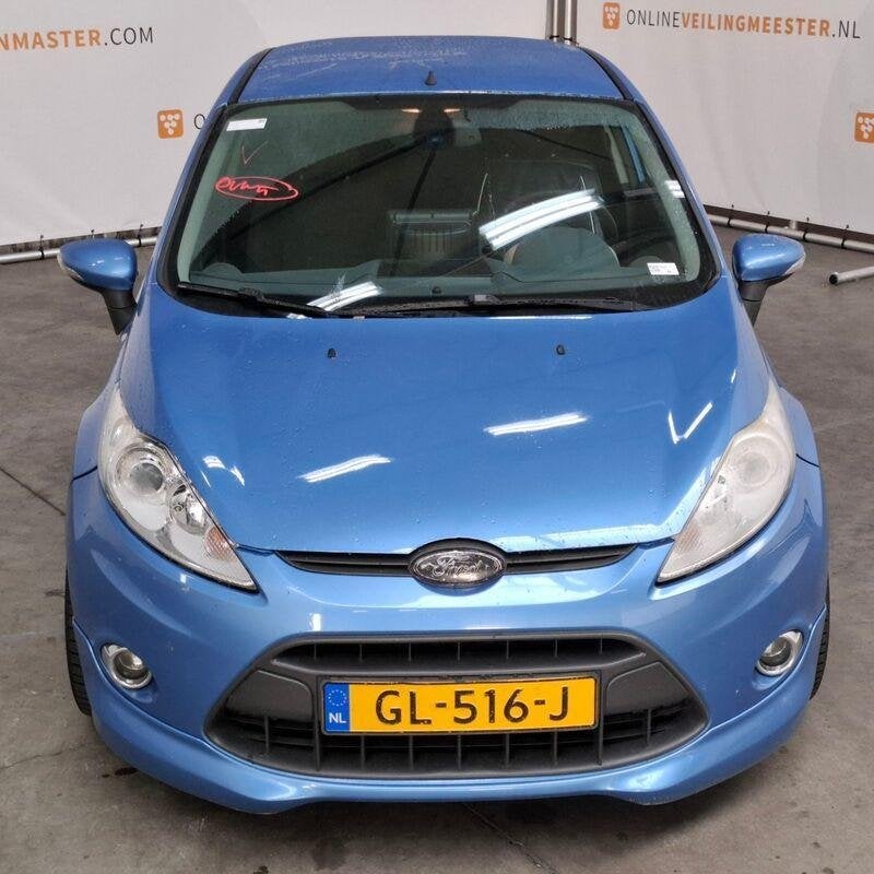 Personenauto, Ford, Fiesta, 1.6 Ghia, 2009, 1596 cc, 31 €/maand, 4 cilinders, Blauw