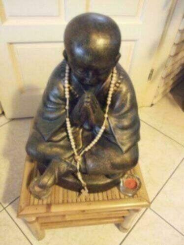 Buddha beeld met bijhorende bankje, Ophalen, Zo goed als nieuw, Set